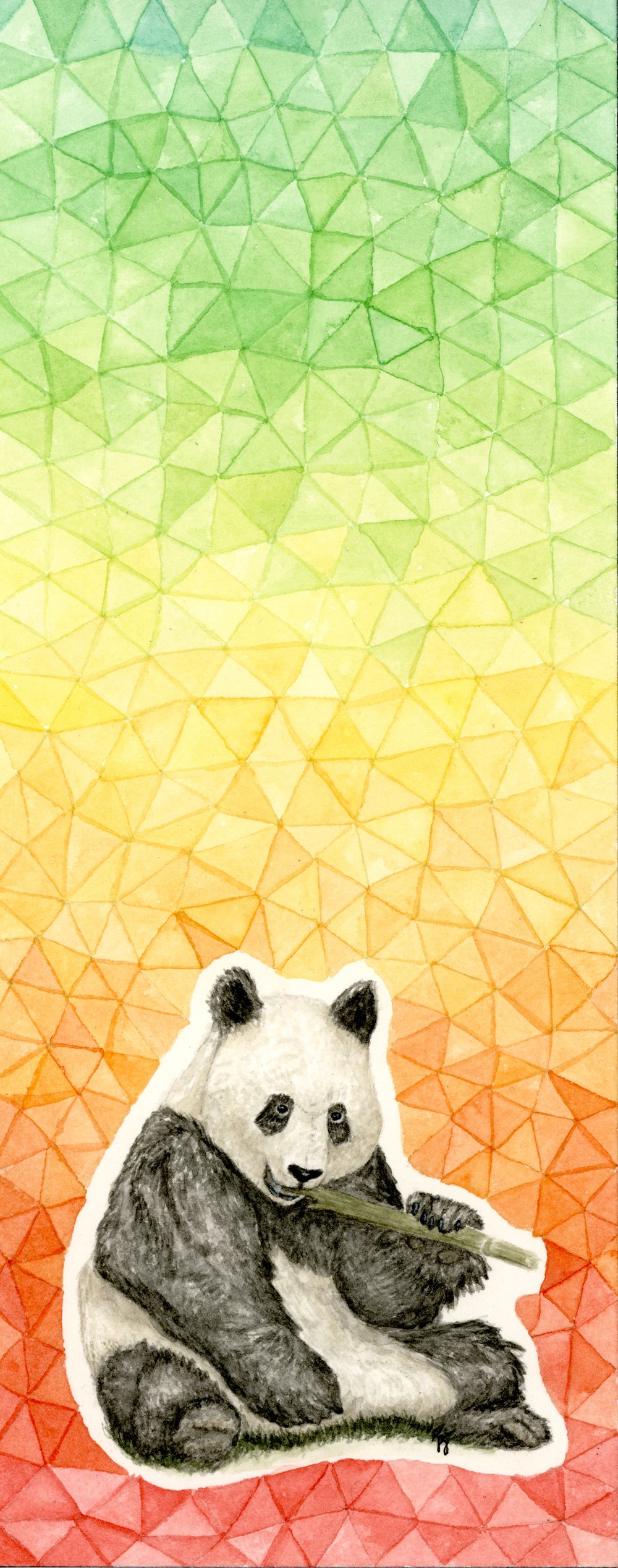 Vanishing | Giant Panda -- Watercolor Art Print 5x8"